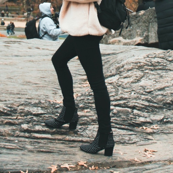 Rhinestone suede booties - Picture 4 of 4